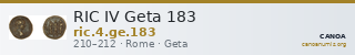 RIC IV Geta 183 — CANOA