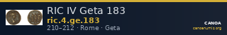 RIC IV Geta 183 — CANOA