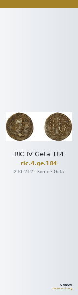 RIC IV Geta 184 — CANOA