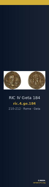 RIC IV Geta 184 — CANOA