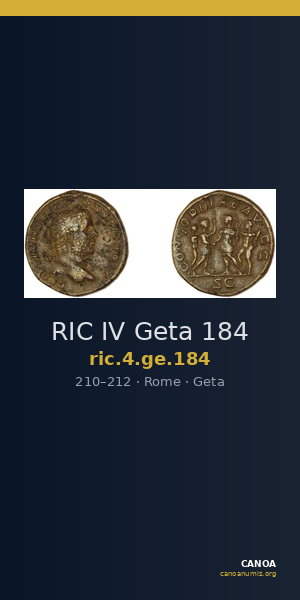 RIC IV Geta 184 — CANOA