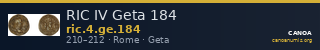 RIC IV Geta 184 — CANOA