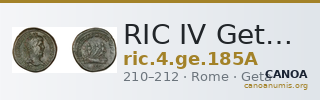 RIC IV Geta 185A — CANOA