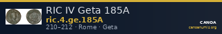RIC IV Geta 185A — CANOA