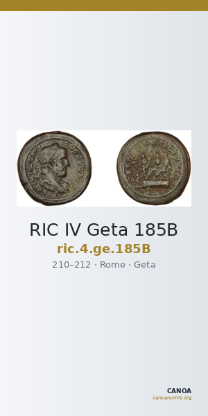 RIC IV Geta 185B — CANOA