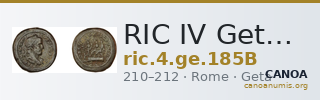 RIC IV Geta 185B — CANOA