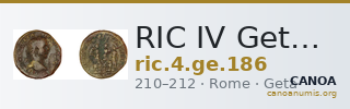 RIC IV Geta 186 — CANOA
