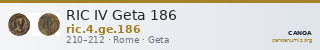 RIC IV Geta 186 — CANOA
