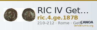 RIC IV Geta 187B — CANOA