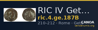 RIC IV Geta 187B — CANOA