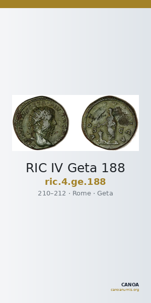 RIC IV Geta 188 — CANOA