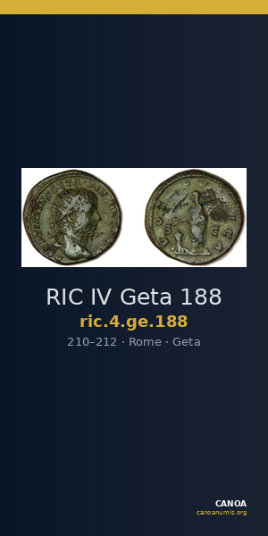 RIC IV Geta 188 — CANOA