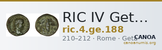 RIC IV Geta 188 — CANOA