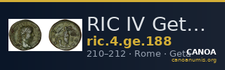 RIC IV Geta 188 — CANOA