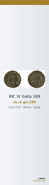 RIC IV Geta 189 — CANOA