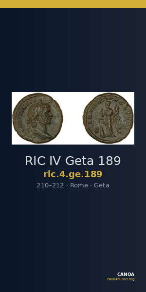 RIC IV Geta 189 — CANOA