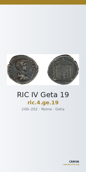 RIC IV Geta 19 — CANOA