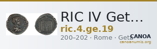 RIC IV Geta 19 — CANOA