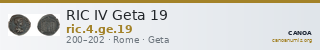 RIC IV Geta 19 — CANOA
