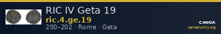 RIC IV Geta 19 — CANOA