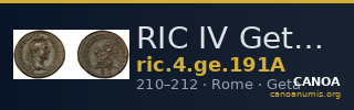 RIC IV Geta 191A — CANOA