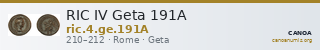 RIC IV Geta 191A — CANOA