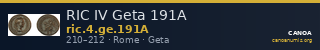 RIC IV Geta 191A — CANOA