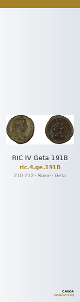 RIC IV Geta 191B — CANOA