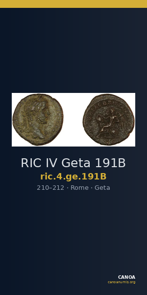 RIC IV Geta 191B — CANOA