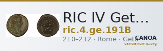 RIC IV Geta 191B — CANOA