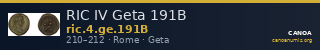 RIC IV Geta 191B — CANOA