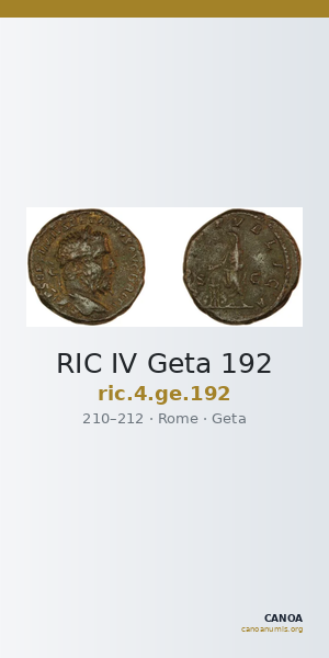 RIC IV Geta 192 — CANOA