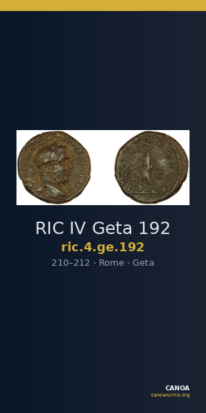 RIC IV Geta 192 — CANOA