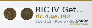 RIC IV Geta 192 — CANOA