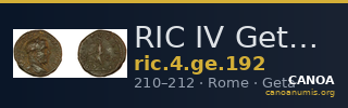 RIC IV Geta 192 — CANOA