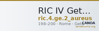 RIC IV Geta 2 (aureus) — CANOA