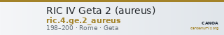 RIC IV Geta 2 (aureus) — CANOA