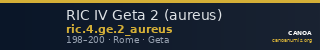 RIC IV Geta 2 (aureus) — CANOA