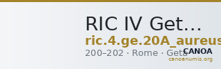 RIC IV Geta 20A (aureus) — CANOA