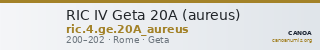RIC IV Geta 20A (aureus) — CANOA