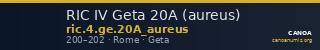 RIC IV Geta 20A (aureus) — CANOA