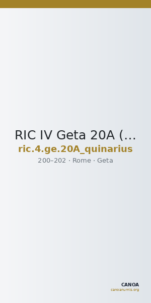 RIC IV Geta 20A (quinarius) — CANOA
