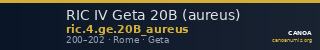 RIC IV Geta 20B (aureus) — CANOA