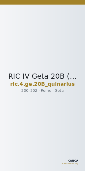 RIC IV Geta 20B (quinarius) — CANOA