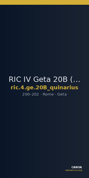 RIC IV Geta 20B (quinarius) — CANOA