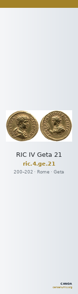 RIC IV Geta 21 — CANOA