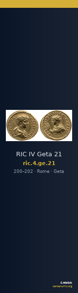 RIC IV Geta 21 — CANOA