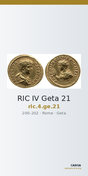RIC IV Geta 21 — CANOA