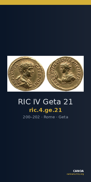 RIC IV Geta 21 — CANOA