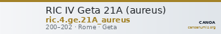 RIC IV Geta 21A (aureus) — CANOA